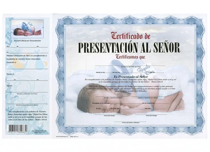 8 Certificado de Presentacion de Ninos ideas | certificate templates,  certificate, cert