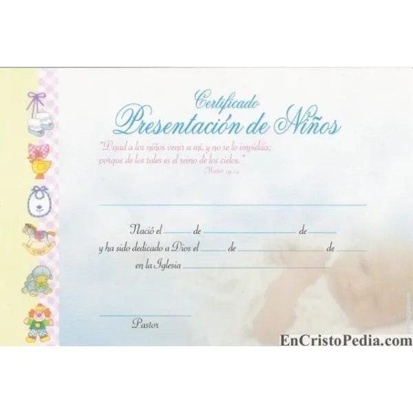 8 Certificado de Presentacion de Ninos ideas | certificate templates,  certificate, cert