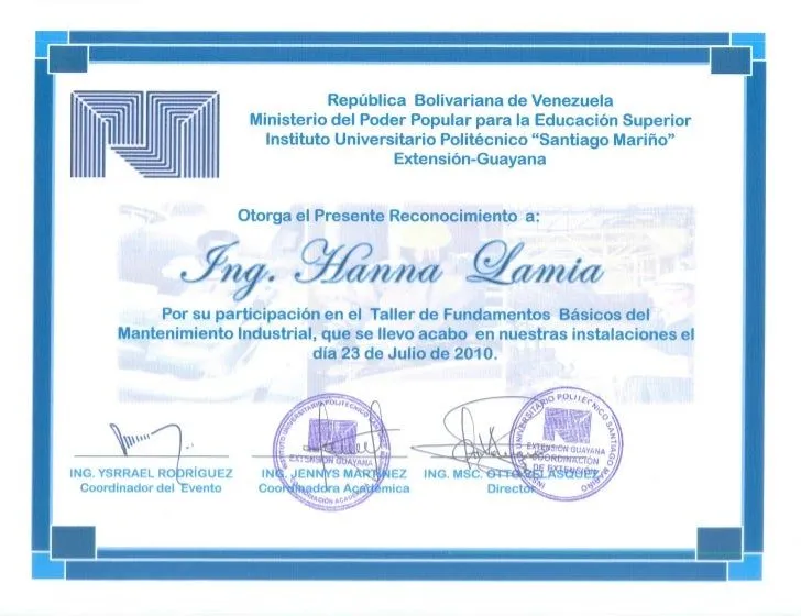 Certificados y constancia trabajo iupsm e inestepetroleo Certificados y constancia trabajo iupsm e inestepetroleo