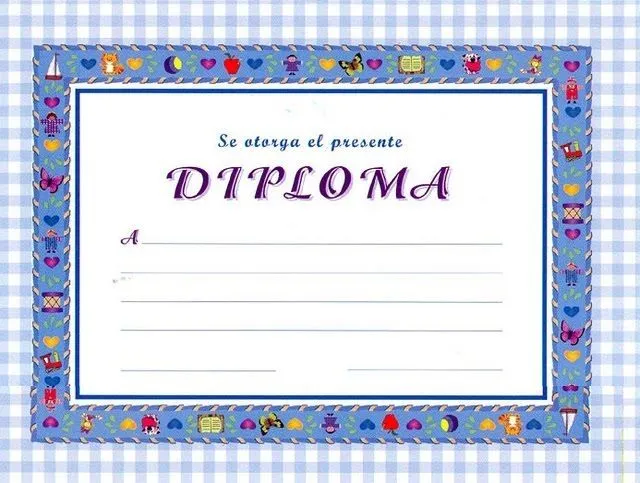 Certificados o diplomas para imprimir y completar - Mil Recursos