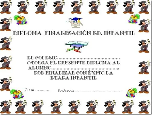 CERTIFICADOS PARA GRADUACION DE NIÑOS - Imagui
