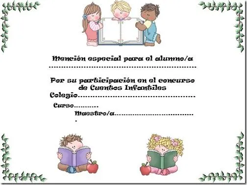 Plantillas de menciones de honor para imprimir - Imagui