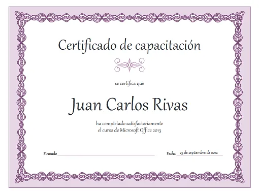 Certificado de finalización del curso (verde) - Plantillas ...