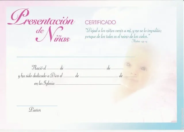 Certificados de presentacion de niños gratis - Imagui ...