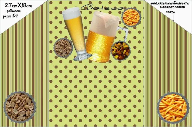 Cerveza, papas fritas y maní: invitaciones para imprimir gratis ... Cerveza, papas fritas y maní: invitaciones para imprimir gratis ...