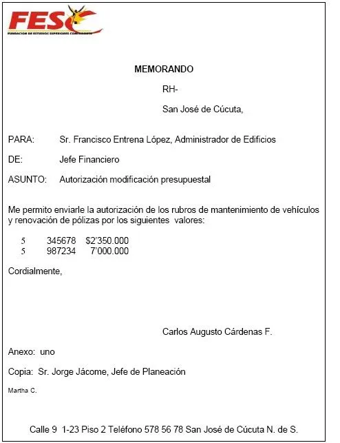 Cesar Augusto Wilches Lopez: DOCUMENTOS ADMINISTRATIVOS - MEMORANDO Cesar Augusto Wilches Lopez: DOCUMENTOS ADMINISTRATIVOS - MEMORANDO