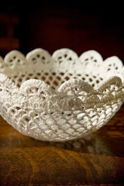 Cesta de crochet endurecido | manualidades | Pinterest