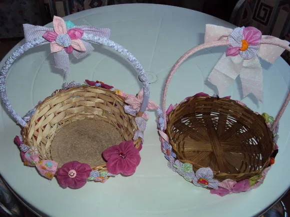 Cesta decoradas com flores e fuxicos | Feito com carinho! | Elo7 Cesta decoradas com flores e fuxicos | Feito com carinho! | Elo7