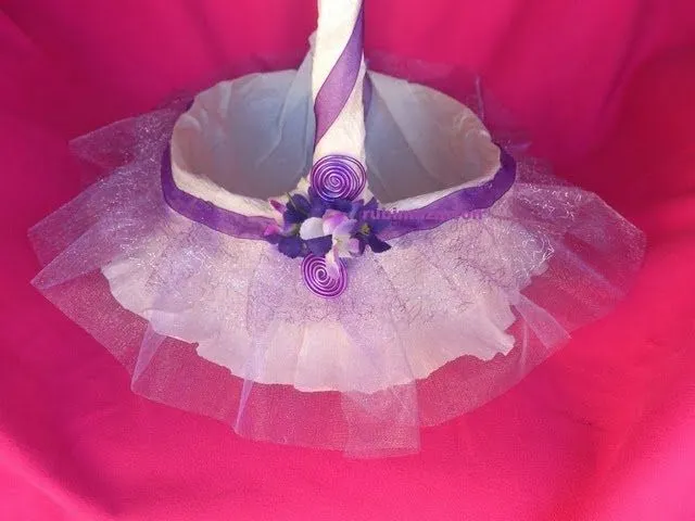 Como hacer cestas para celebraciones ( detalles de bodas, comunión ...