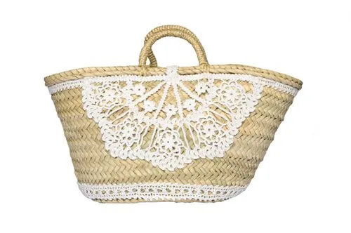 Bolsos de mimbre decorados - Imagui