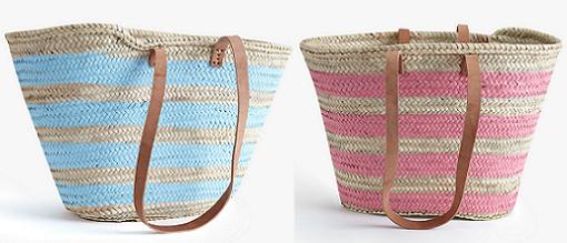 Nuevas cestas de mimbre y capazos para la playa: pintados y ... Nuevas cestas de mimbre y capazos para la playa: pintados y ...
