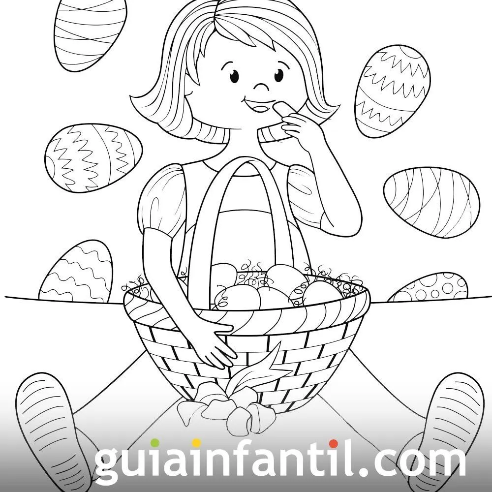 Cestas de Pascua para colorear con los niños Cestas de Pascua para colorear con los niños