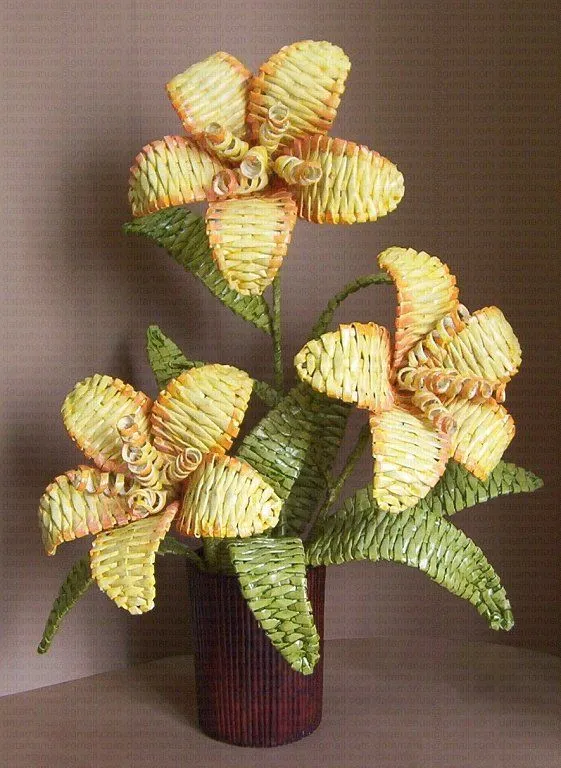 Como hacer flores con papel de periódico - Imagui Como hacer flores con papel de periódico - Imagui