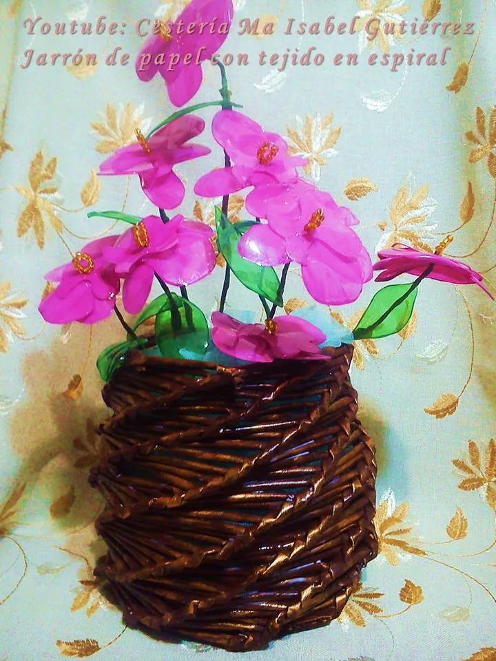 Cestería y regalos ecológicos Isa: Como hacer un jarrón o florero de papel Cestería y regalos ecológicos Isa: Como hacer un jarrón o florero de papel