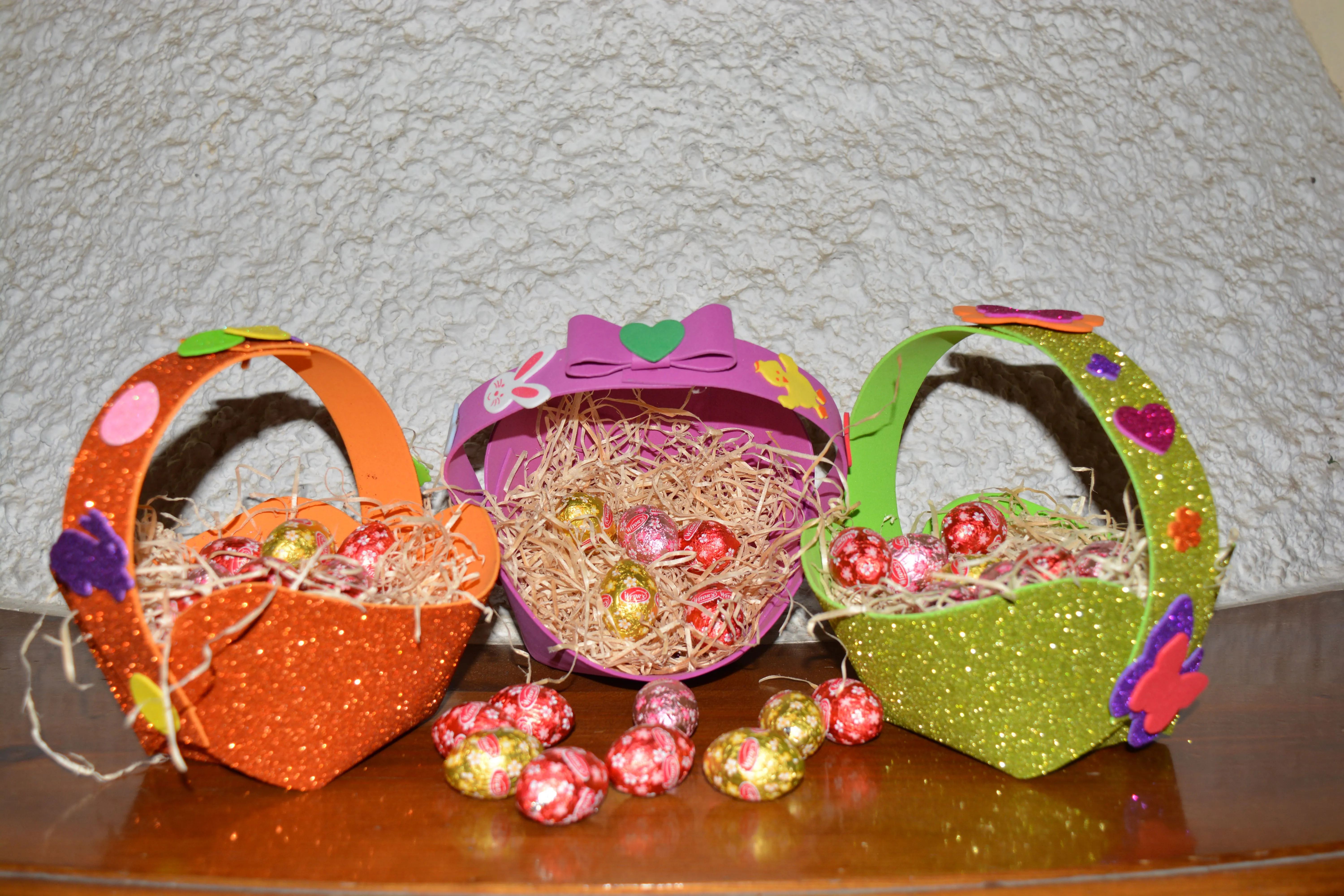 Cestitos para los huevos de Pascua