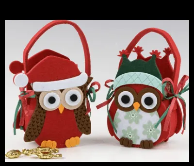 Cestos en forma de búho con minifruits | Detalles en Navidad