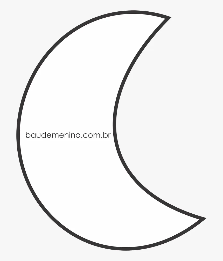 Ceu Com Estrelas - Molde De Luna Para Cojin, HD Png Download , Transparent  Png Image - PNGitem
