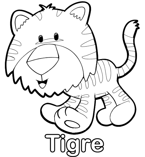 La Chachipedia: Dibujos de tigres para colorear y para imprimir ...