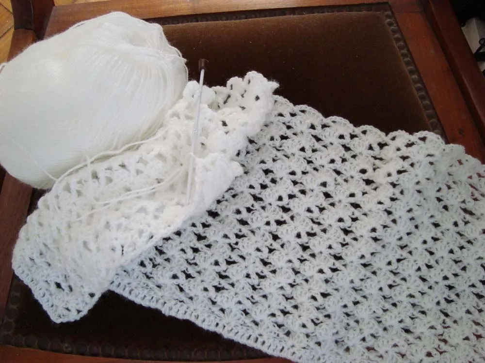 Chal para bebé a crochet paso a paso - Imagui