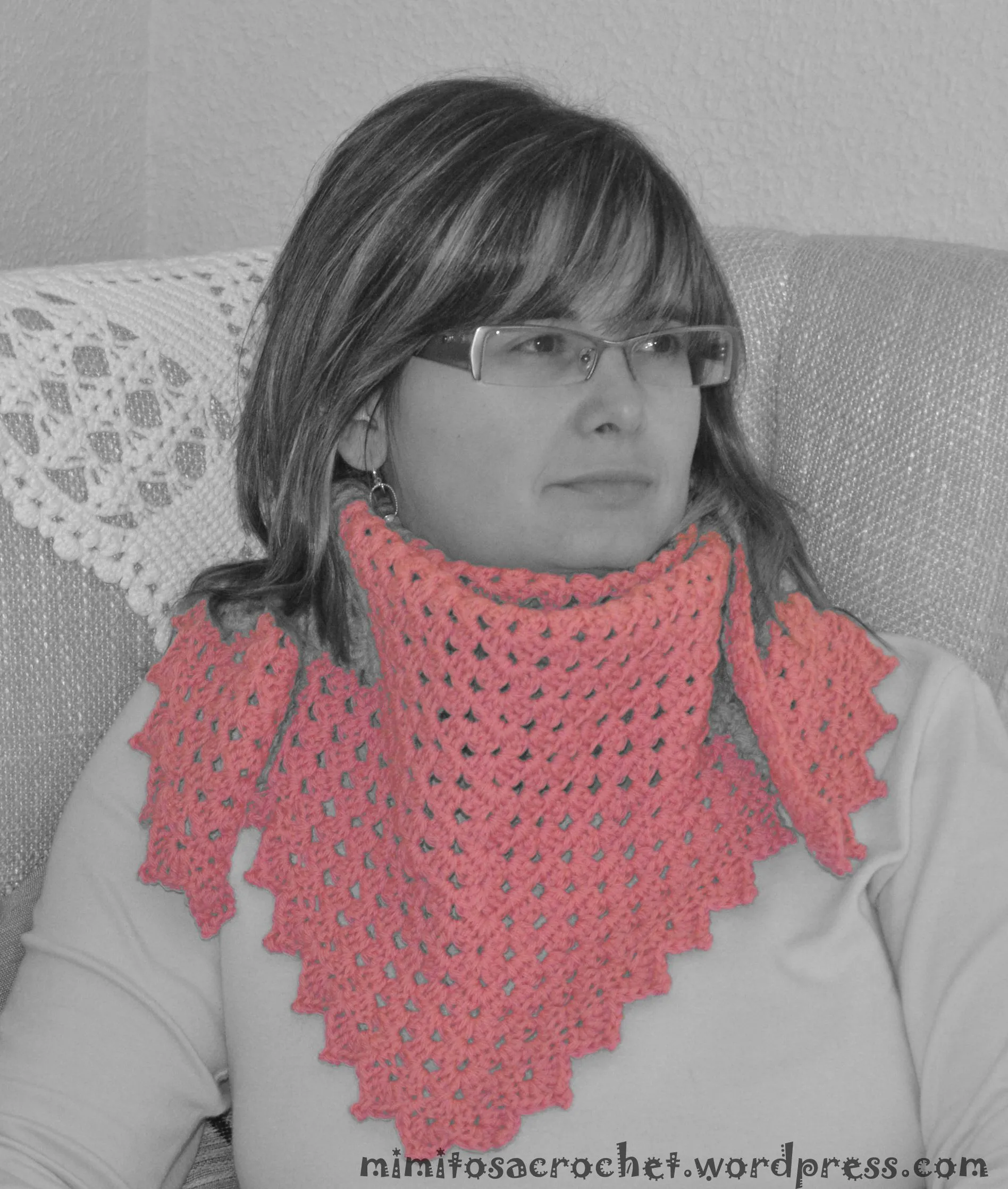 Chal corto – pañoleta granny a crochet | Mimitos a Crochet