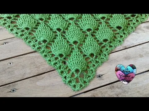 Châle original feuilles en relief / chal en crochet ojas en ... Châle original feuilles en relief / chal en crochet ojas en ...