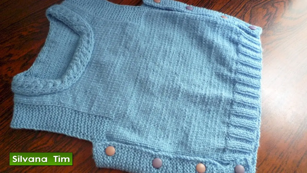 CHALECO para bebes o niños. Tejido con dos agujas # 335 - YouTube