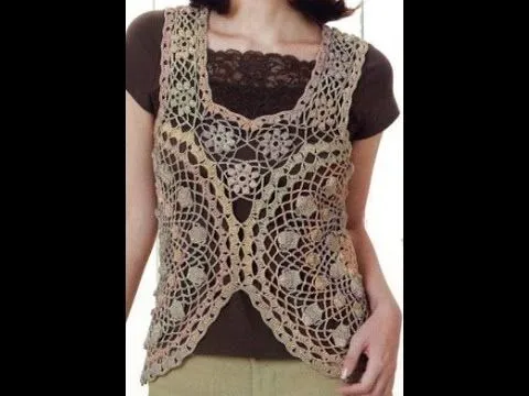 Chaleco Circulos Grandes Tejido a Crochet - YouTube Chaleco Circulos Grandes Tejido a Crochet - YouTube