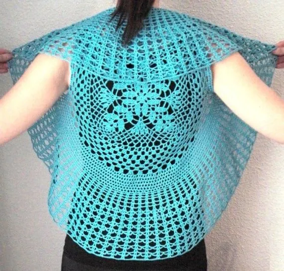 Patron de puntadas en crochet para chalecos - Imagui