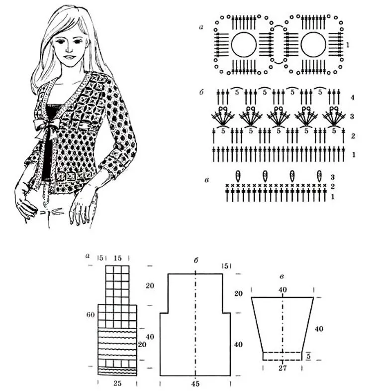 chaleco manga larga en crochet ruso | Gráficos de Tejidos Carmesi chaleco manga larga en crochet ruso | Gráficos de Tejidos Carmesi