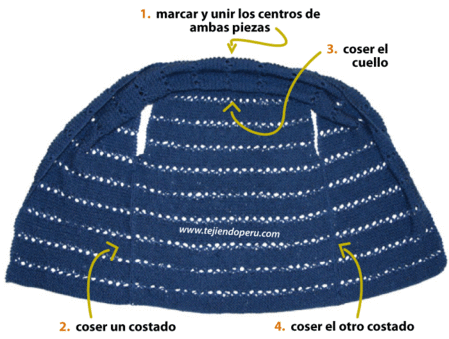 chaleco tejido en dos agujas en punto peruano | Boleros, chalecos ...