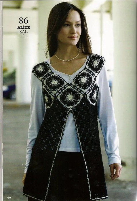 Chalecos tejidos cuadrados crochet - Imagui Chalecos tejidos cuadrados crochet - Imagui