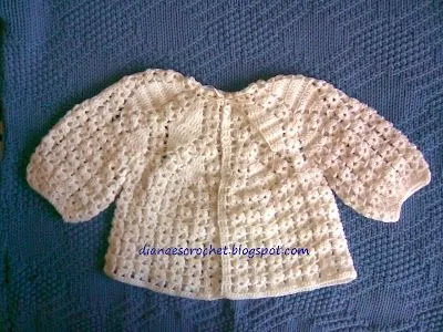 Diana es crochet: Chambrita blanca