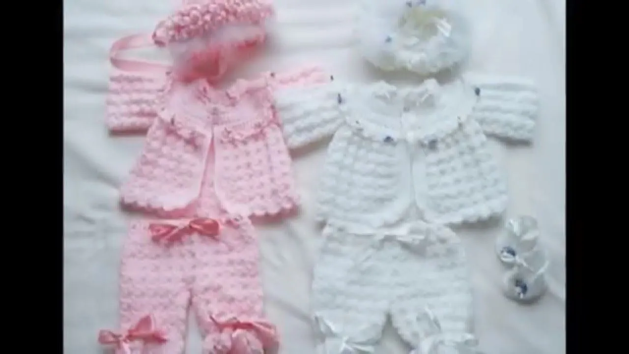 Chambritas tejidas a crochet para bebe - YouTube Chambritas tejidas a crochet para bebe - YouTube