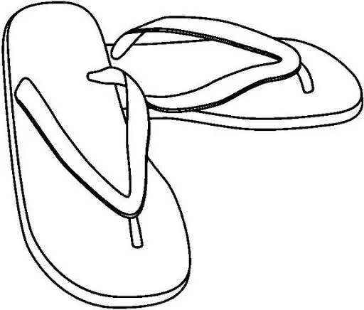 Chanclas dibujo para colorear - Imagui