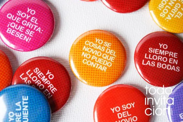 Chapas divertidas para tus invitados en tu boda - invitaciones y ... Chapas divertidas para tus invitados en tu boda - invitaciones y ...
