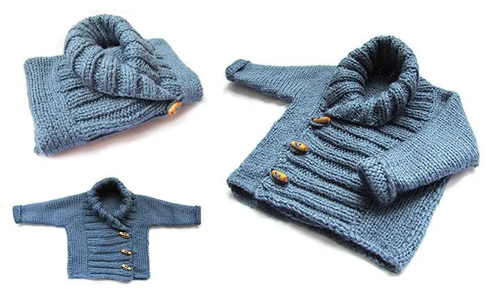 Una chaqueta de bebé a dos agujas (A baby sweater on 2 needles ... Una chaqueta de bebé a dos agujas (A baby sweater on 2 needles ...