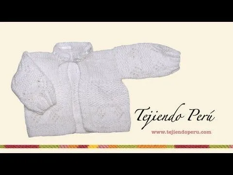 Chaqueta para bebés en punto arroz y rombos calados - YouTube Chaqueta para bebés en punto arroz y rombos calados - YouTube