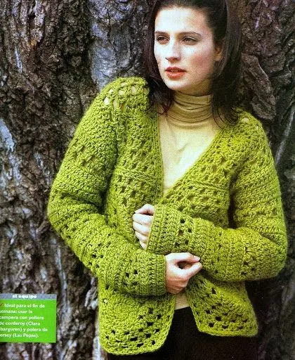 Chaqueta Campera de Crochet Instrucciones - Patrones Crochet Chaqueta Campera de Crochet Instrucciones - Patrones Crochet