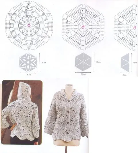 Chaqueta con Capucha Patron - Patrones Crochet