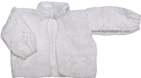 Chaqueta con rombos calado para bebés | Knitting, Spanish ... Chaqueta con rombos calado para bebés | Knitting, Spanish ...