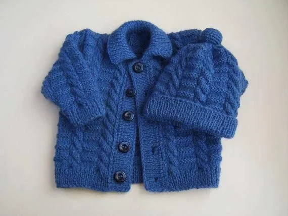 Suéter tejido de agujas para niña - Imagui