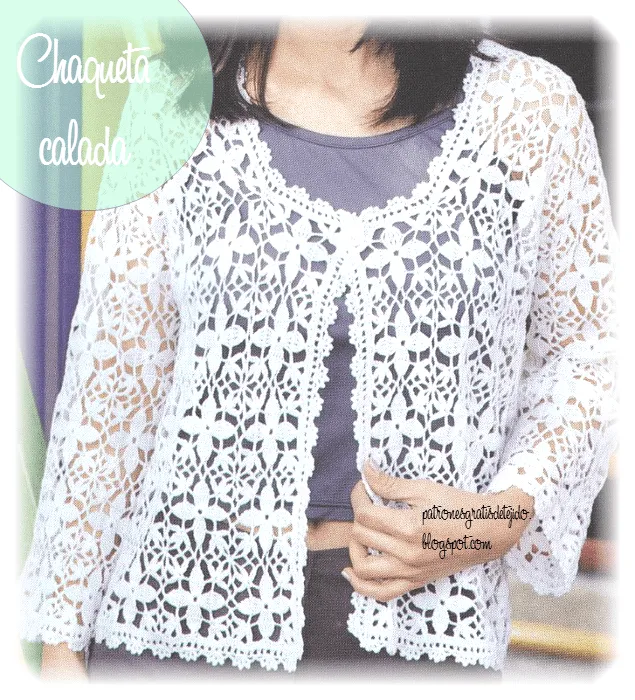 Chaqueta de verano al crochet / patrones y video | Crochet y Dos ...