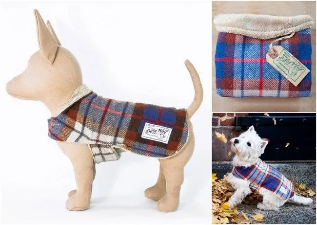 Chaquetas y accesorios artesanales para perros desde Nueva York