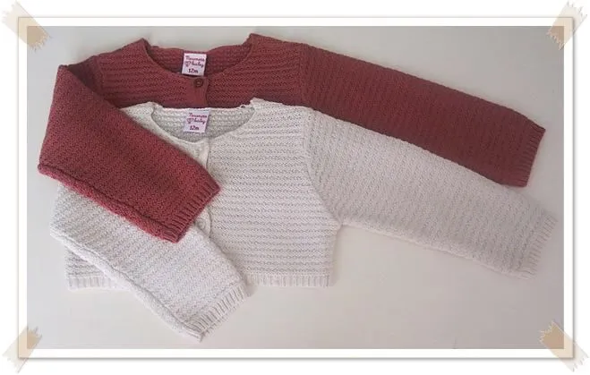 Chaquetas punto bobo rosa empolvado | El Sueño de Mamá Chaquetas punto bobo rosa empolvado | El Sueño de Mamá
