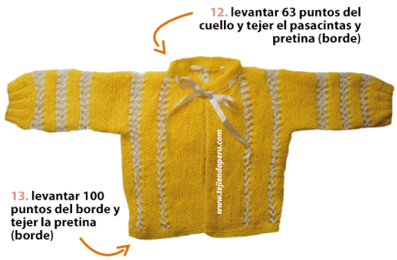 Chaquetita para bebe - Tejiendo Perú