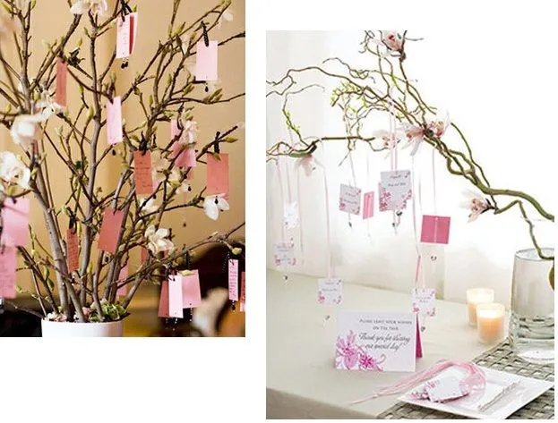 Como hacer un árbol de los deseos para baby shower - Imagui