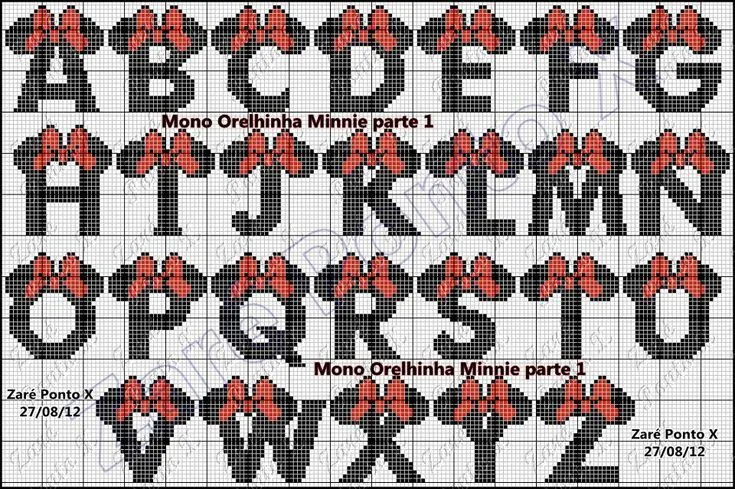 Charts Cross Stitch Embroidery Angela: Alphabet | Moldes de Letras ... Charts Cross Stitch Embroidery Angela: Alphabet | Moldes de Letras ...