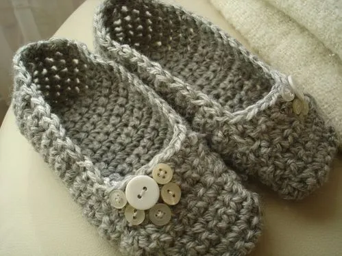 CHAUSSONS AU CROCHET - IDÉES MAISON