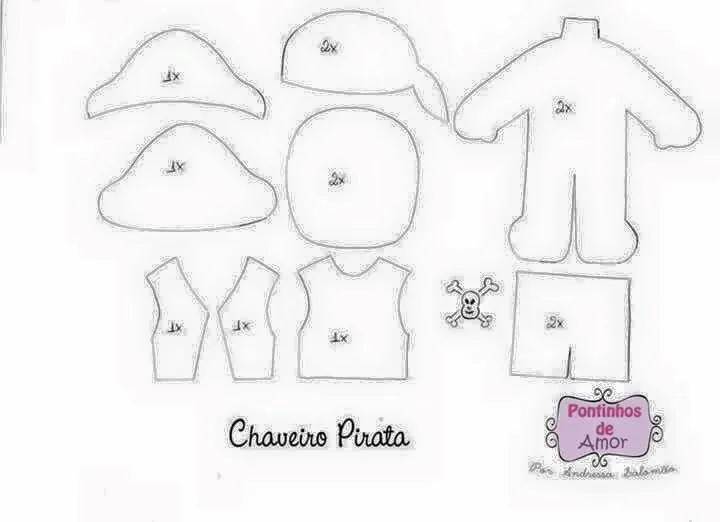 Chaveiro pirata molde | ARTES Q ENCONTRO NA NET.. | Pinterest Chaveiro pirata molde | ARTES Q ENCONTRO NA NET.. | Pinterest