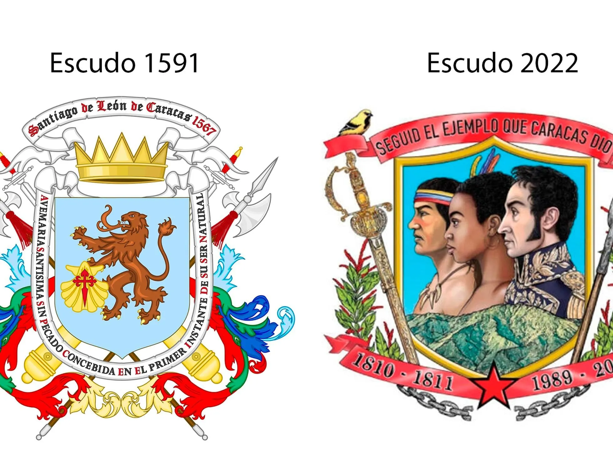 El chavismo entierra el legado español del escudo de Caracas, 400 años después | Internacional | EL PAÍS El chavismo entierra el legado español del escudo de Caracas, 400 años después | Internacional | EL PAÍS